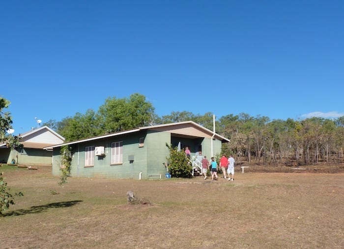 Within this plain building are some incredible paintings. Manyallaluk, Northern Territory.