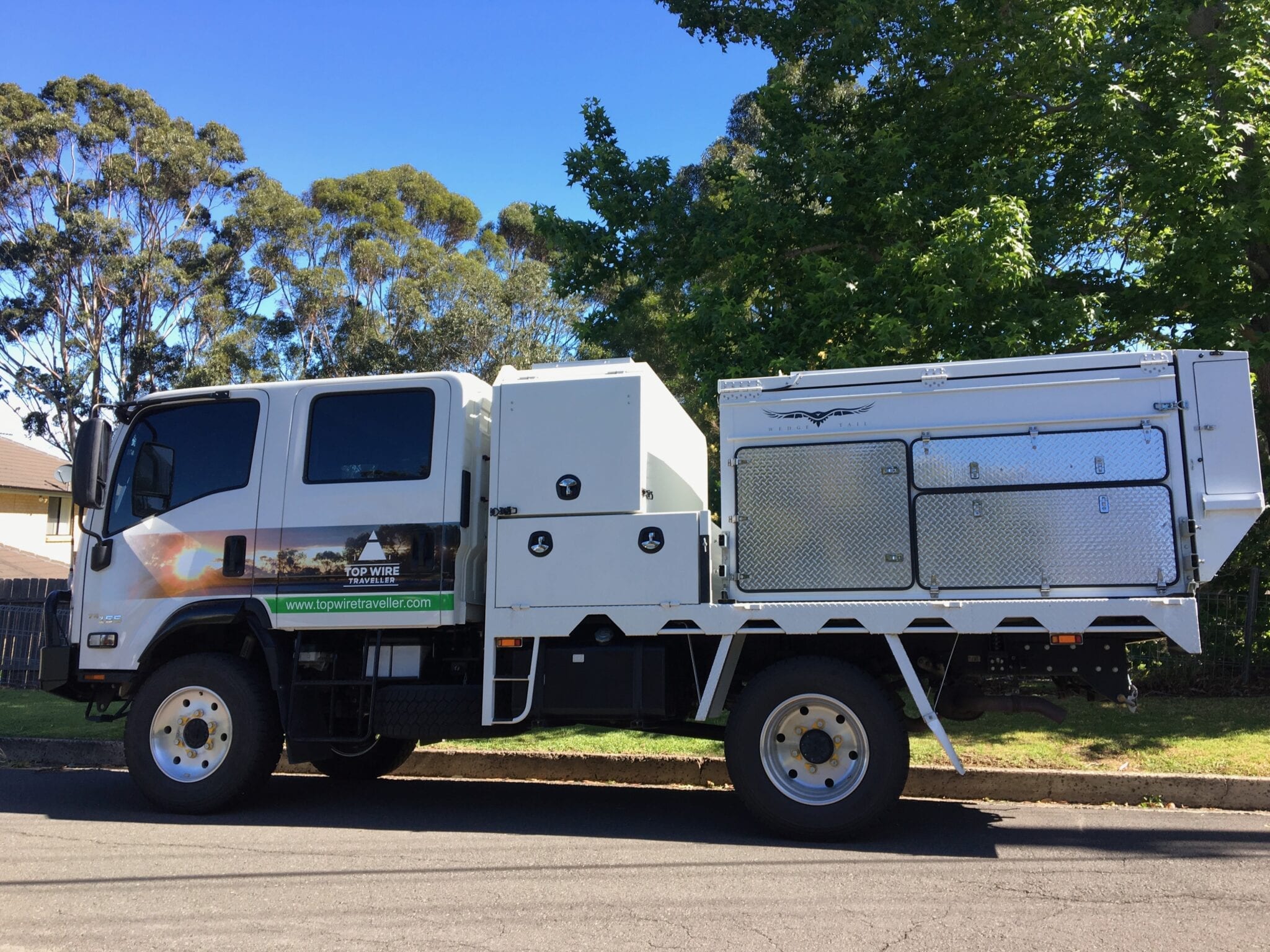 Isuzu NPS after Vinyl Wrap.