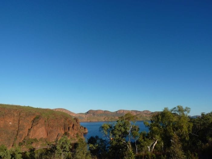 View of Lake Argyle from campground.