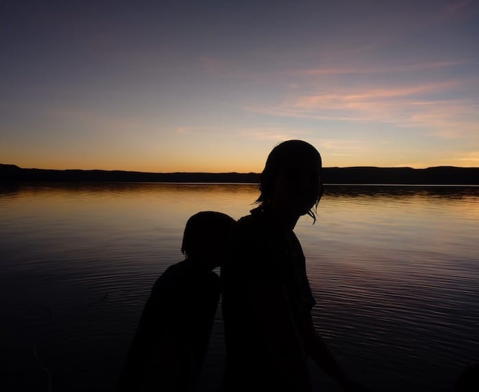 Sunset on the lake. Lake Argyle Cruises.