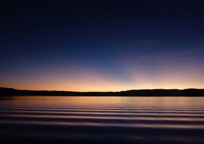 Sunset on the lake. Lake Argyle Cruises.