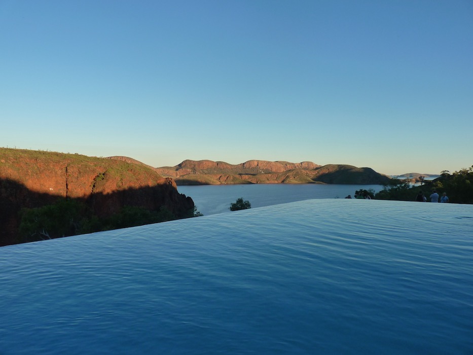 Infinity pool at Lake Argyle resort.