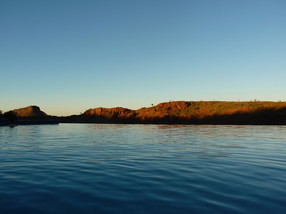 Infinity pool at Lake Argyle resort.