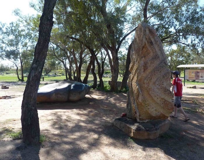 Fred Hollows' grave, Bourke Cemetery.