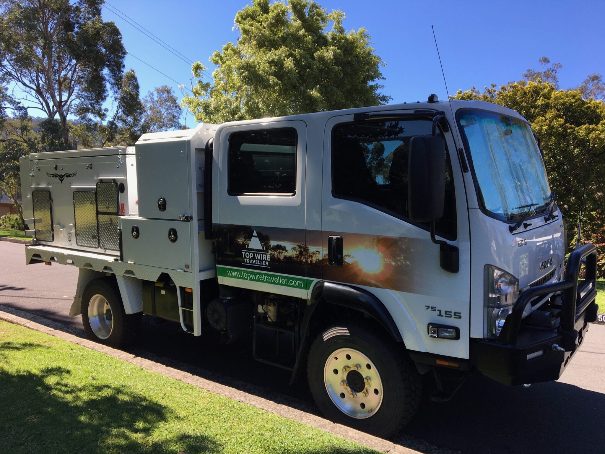 Isuzu NPS after Vinyl Wrap.