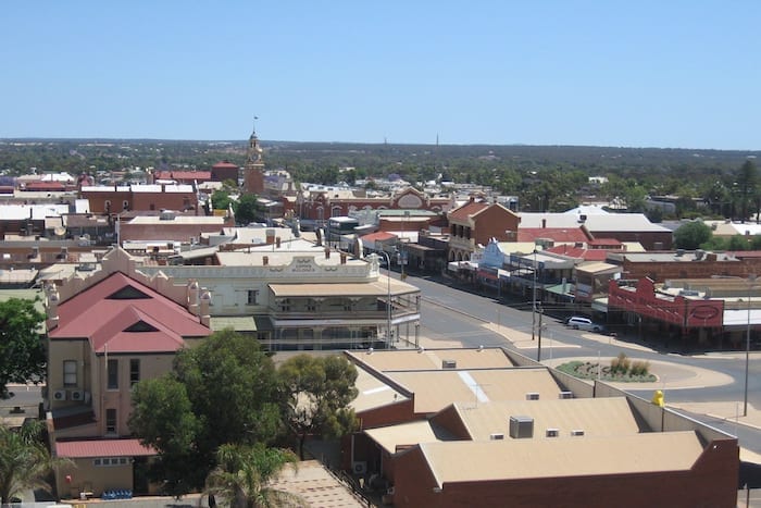 Hannan Street, Kalgoorlie from head frame at Museum Of The Goldfields.