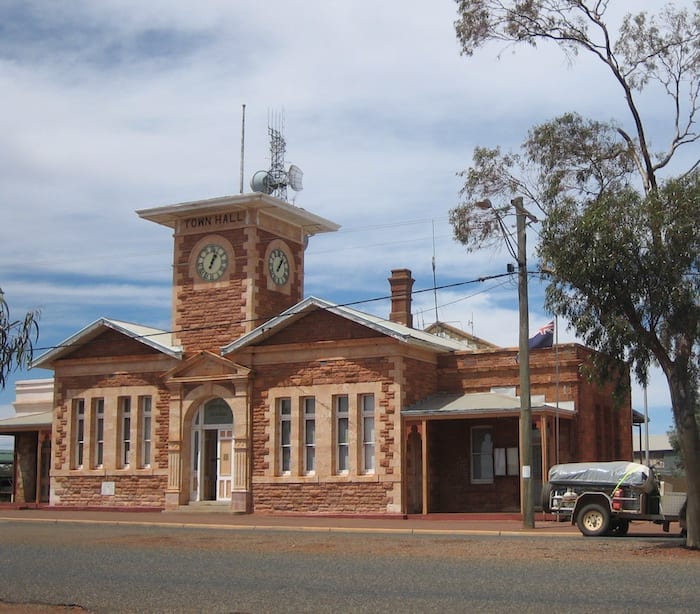 Menzies Town Hall. Golden Quest Discovery Trail.