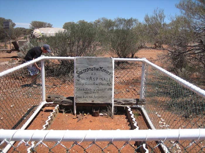 John Aspinall, buried at Hawks Nest after being struck by lightning. Golden Quest Discovery Trail.