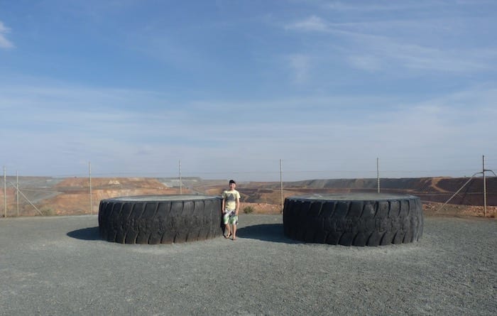 The viewing area. Kalgoorlie Super Pit.