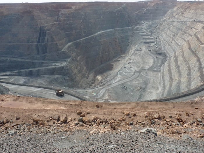 It's a long way down. Kalgoorlie Super Pit.