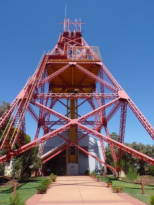 Headframe doubles as a lookout, Museum Of The Goldfields Kalgoorlie.