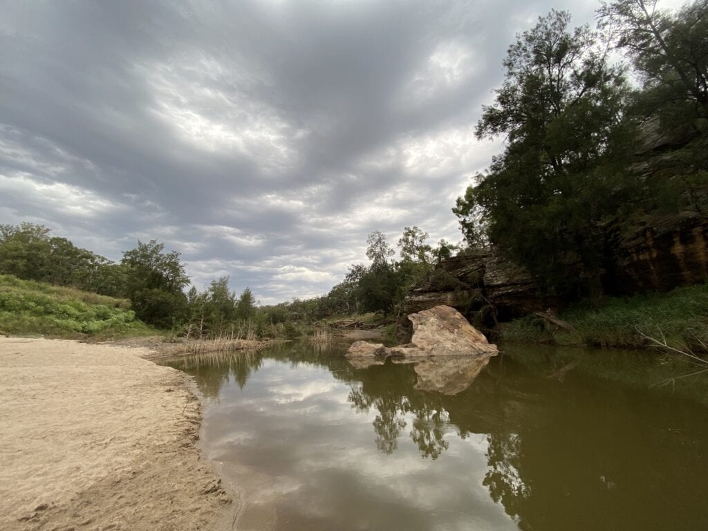 Goulburn River is a good place to cool off on a hot day.