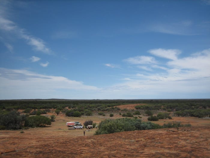 Looking down from the cairn at Ularring. Golden Quest Discovery. Trail.