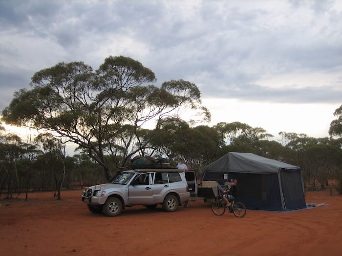 Camping a t Rowles Lagoon. Golden Quest Discovery Trail.