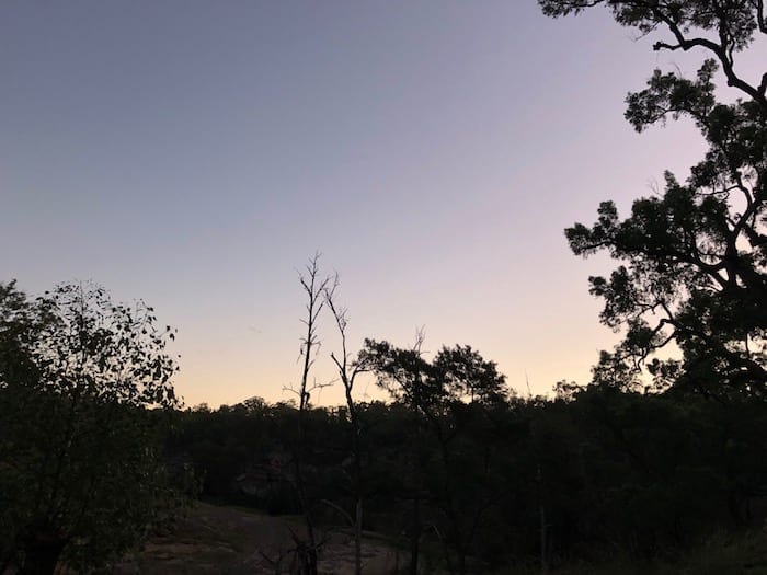 Another hot day is over, Goulburn River National Park.