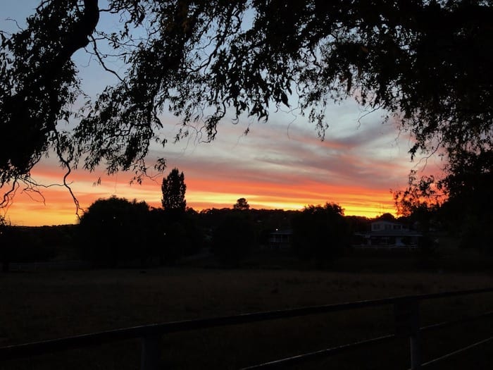 Sunset over Walcha.