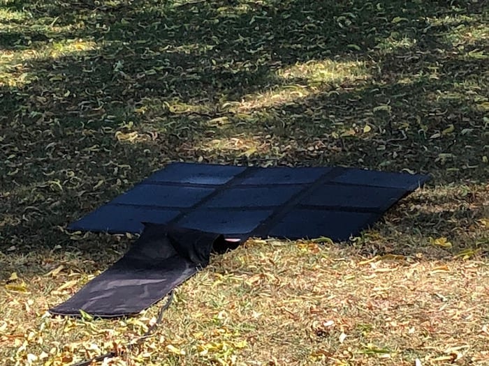 REDARC 115W SunPower Cell solar blanket in full shade.