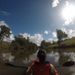 Advanced Elements Inflatable Kayak on the Lachlan River.