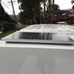 12V Solar Panel mounted on our truck.