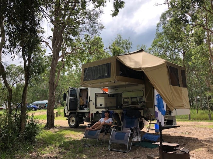 Camped at Tooloom Falls, Border Ranges NSW.