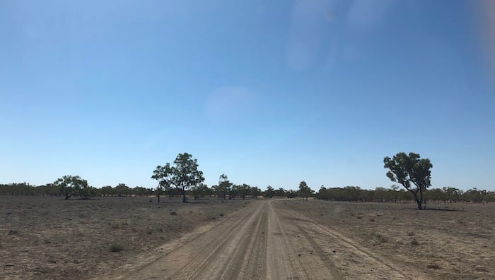 Darling River Run road conditions from Barrier Highway to Louth.