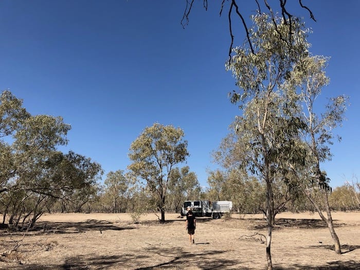 Barren landscape on the edge of the Darling River.