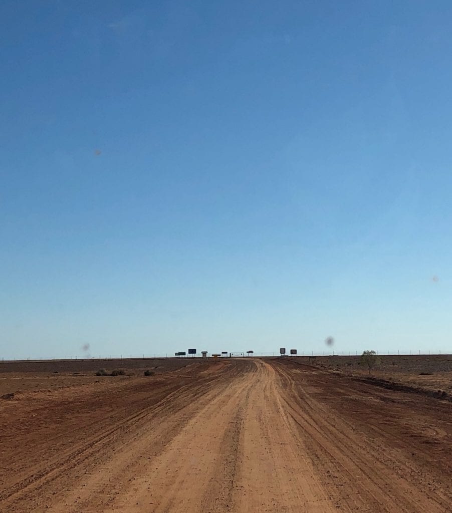 Approaching the NSW/QLD border North of Tibooburra.