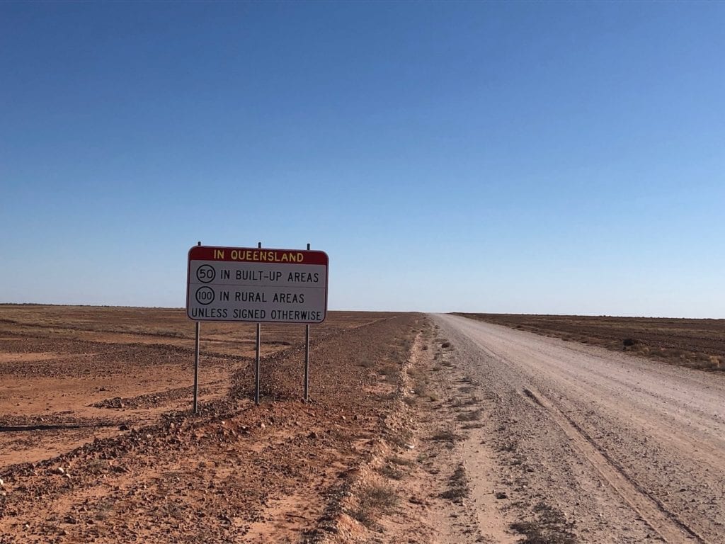 Can't see too many built-up areas around here. Tibooburra To Innamincka.