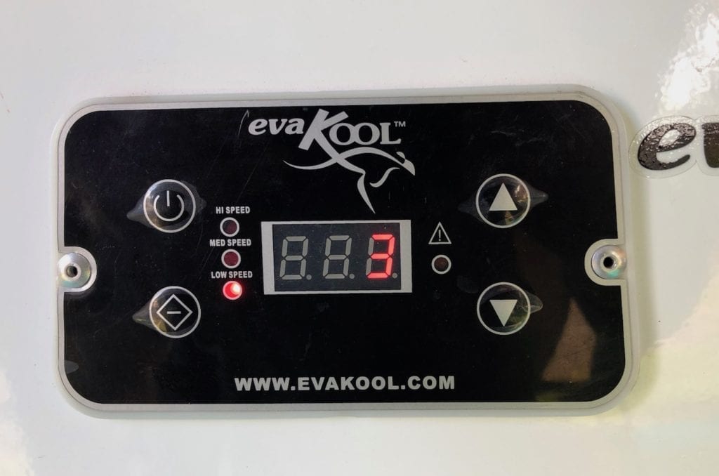 Digital readout is simple to use. EvaKool Fridge/Freezer.