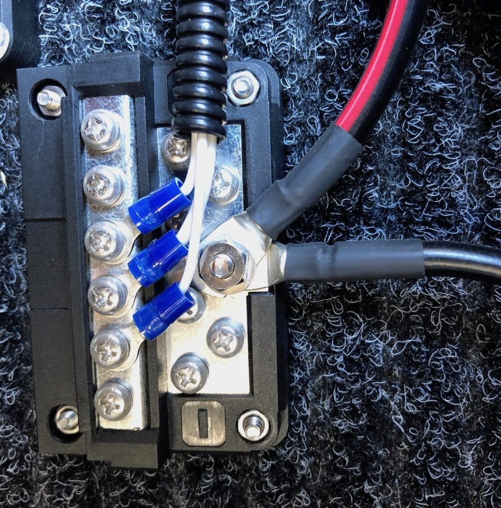 Negative terminal of power supply for Cel-Fi GO.