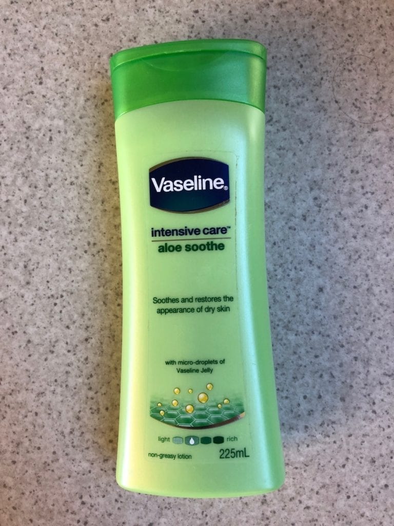 Vaseline with Aloe. Supposed to be a Mosquito Repellant.