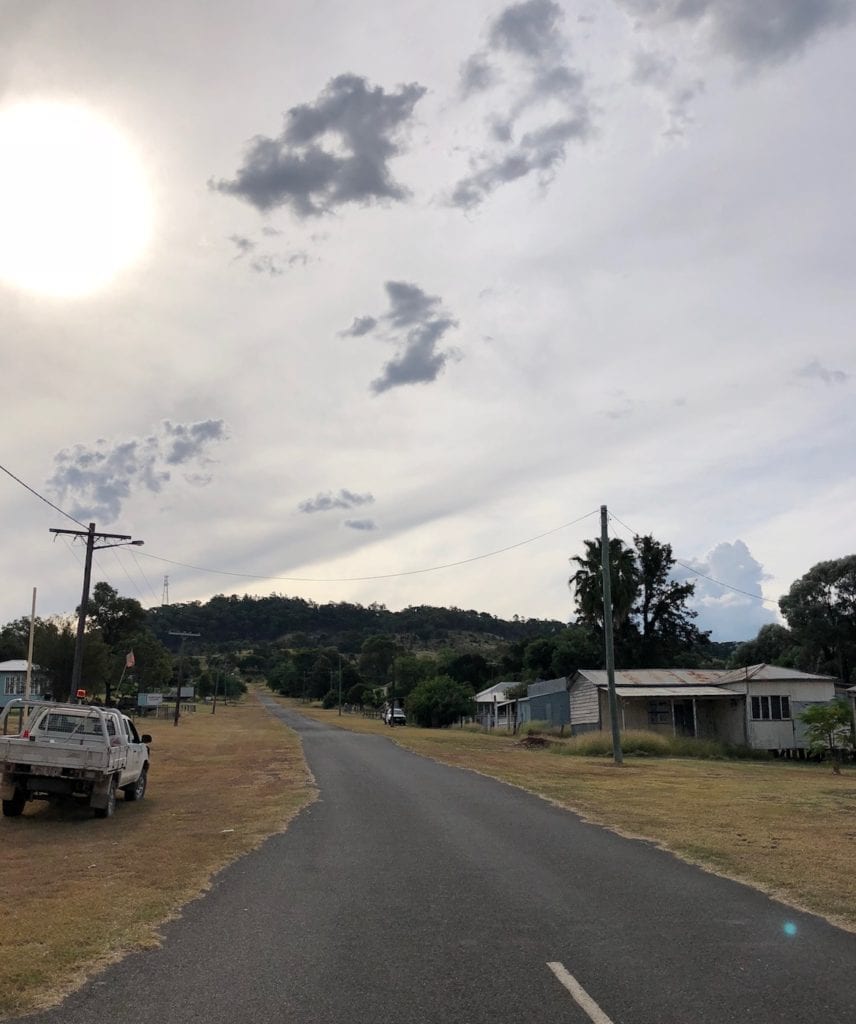 The town is slowly disappearing. Cracow QLD.