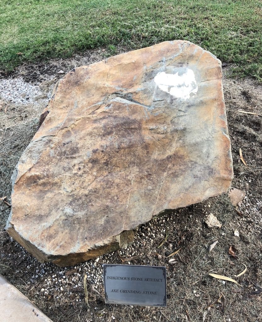 An axe grinding stone. Cracow QLD.