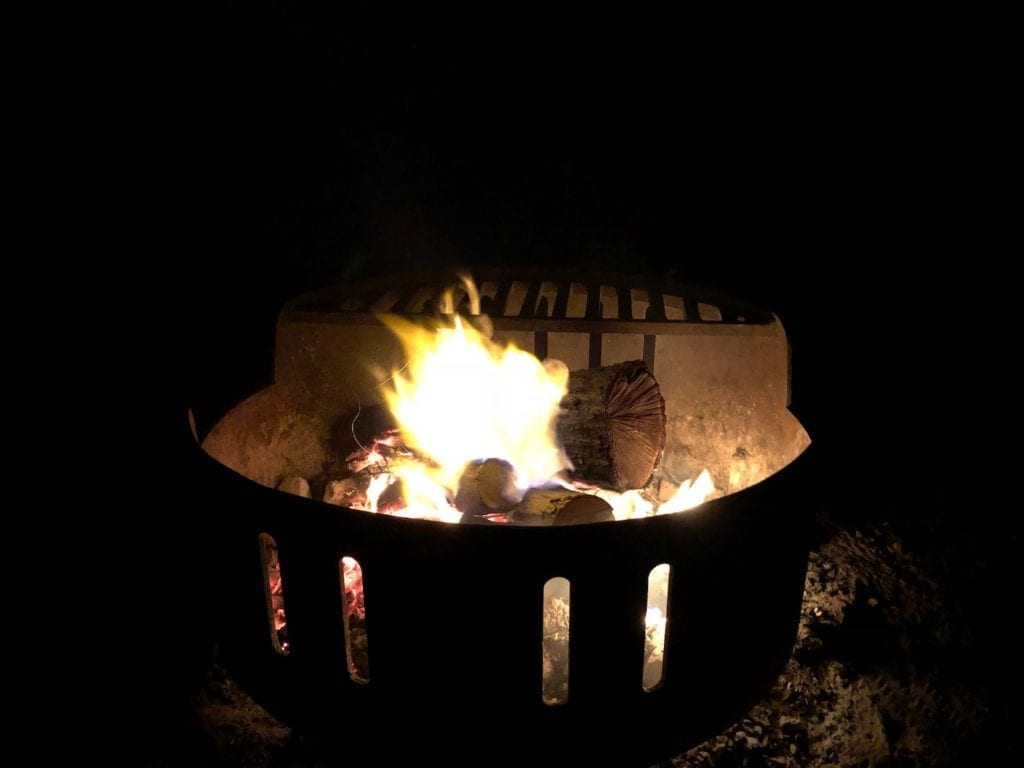 Campfire at Blackdown Tableland National Park.