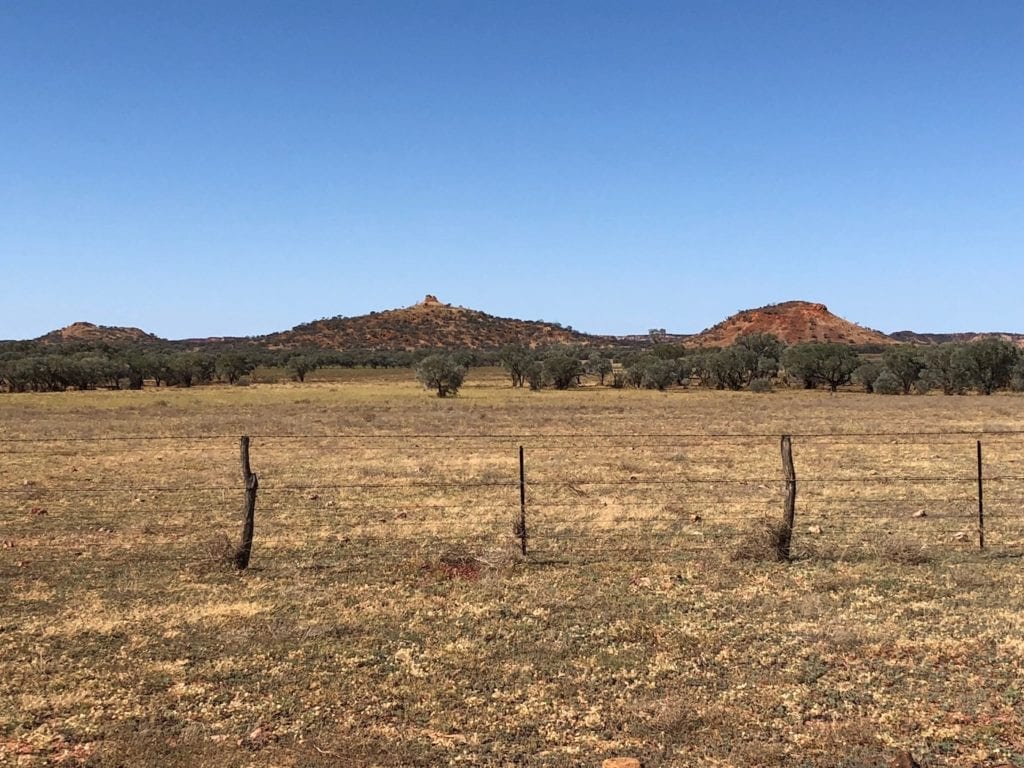 Strange hills, Diamantina River Road.