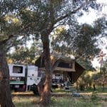 Camping at Cork Waterhole, Diamantina River.