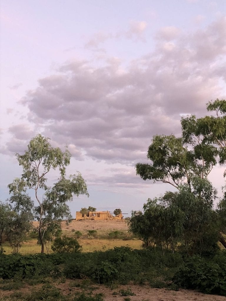 Old Cork Station gazes over the Diamantina River.