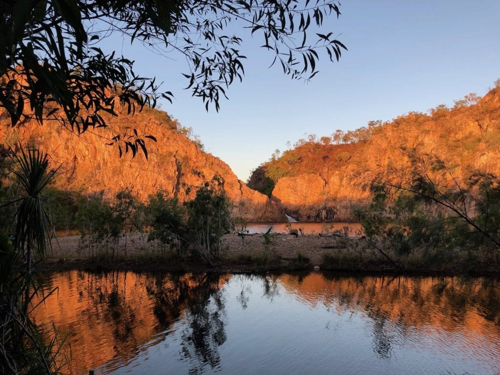 Sunset at Lower Pool, Leliyn (Edith Falls).