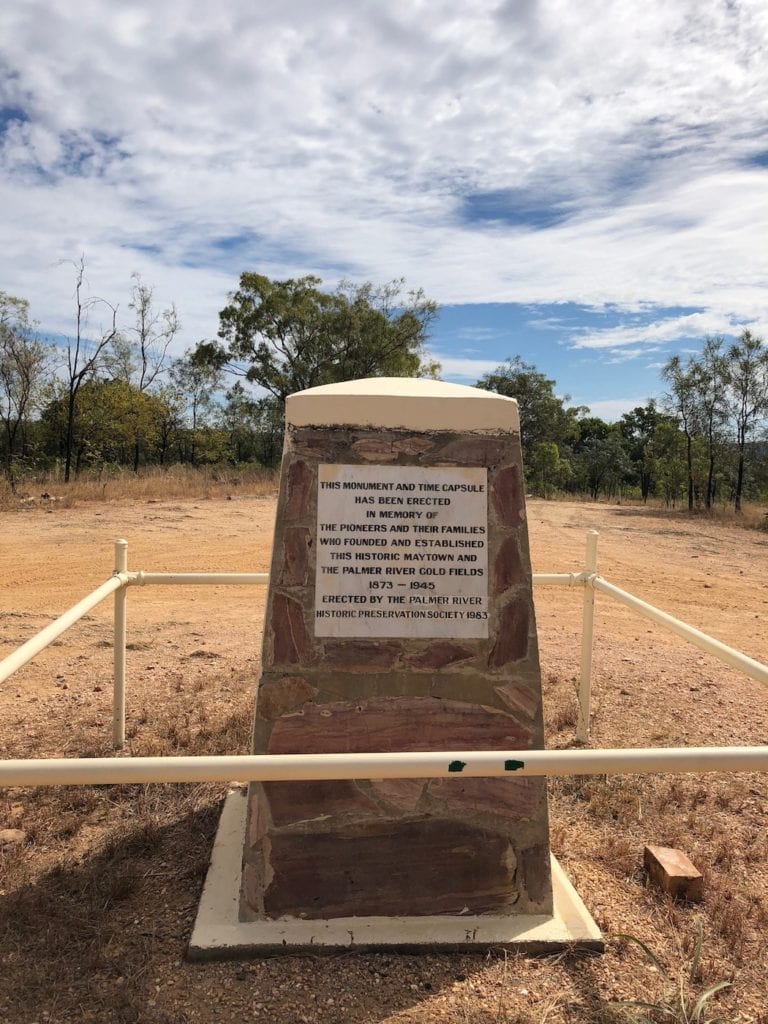 Monument at Maytown, Palmer River Goldfields.