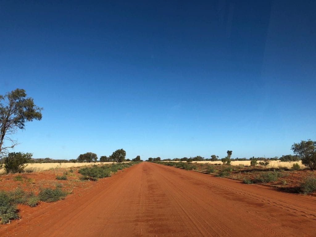 In the Red Centre on the Plenty Highway.