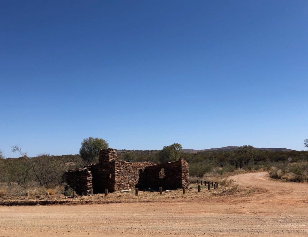 Ruins of the bakehouse at Arltunga, Binns Track.