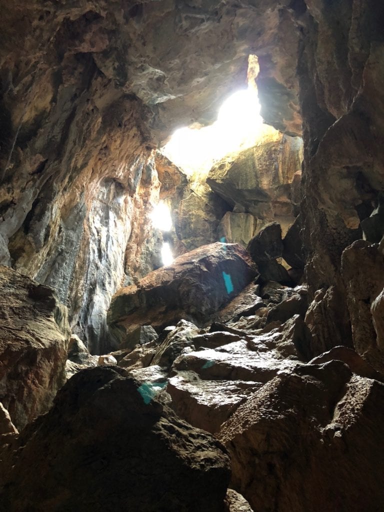 Inside the cavern of Pompeii Cave Chillagoe.