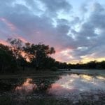 Sunset over Horseshoe Lagoon.