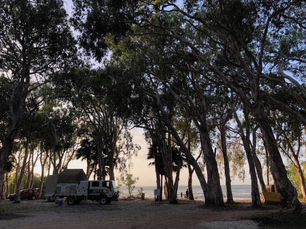 Our campsite at Eddies Camp, on the edge of the ocean.