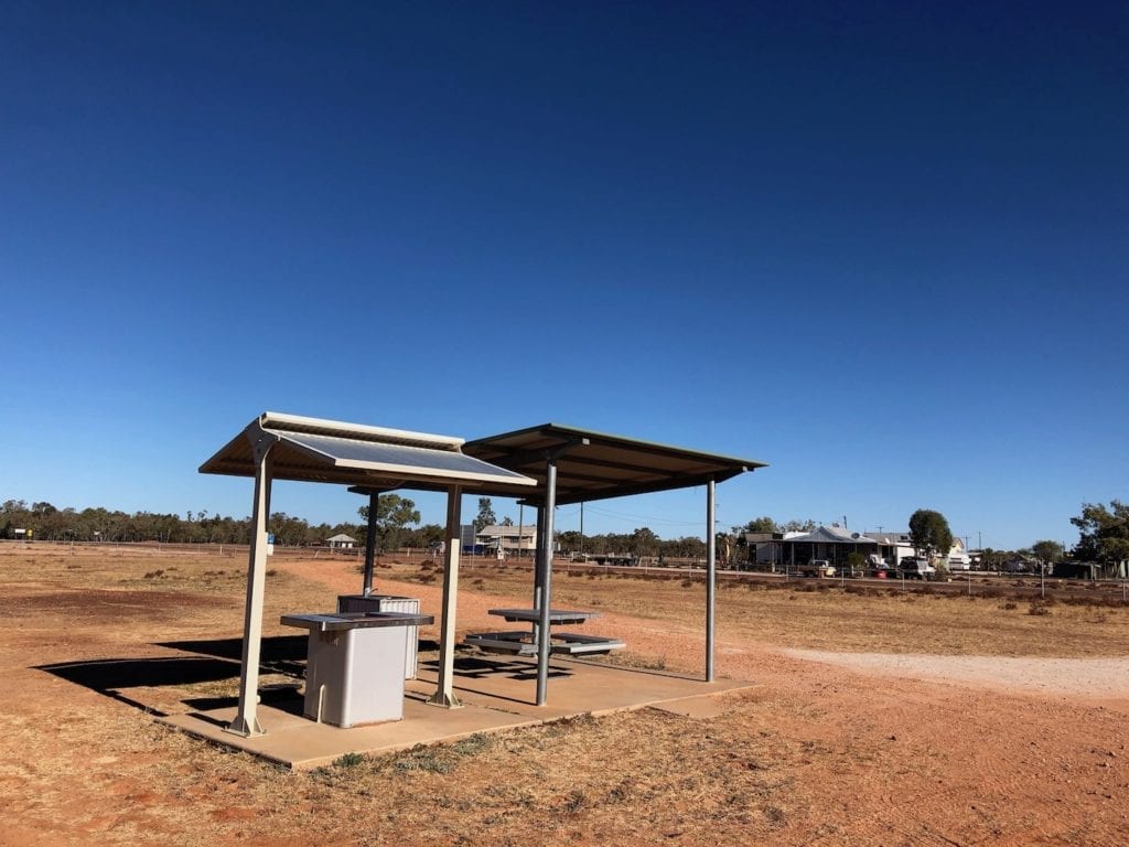 BBQ facilities outside the Adavale Community Hall.