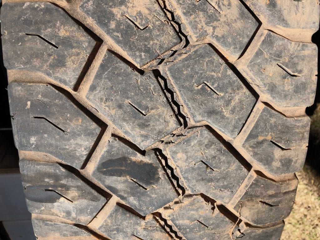 Left spare tyre wear. Toyo Tyres Review.