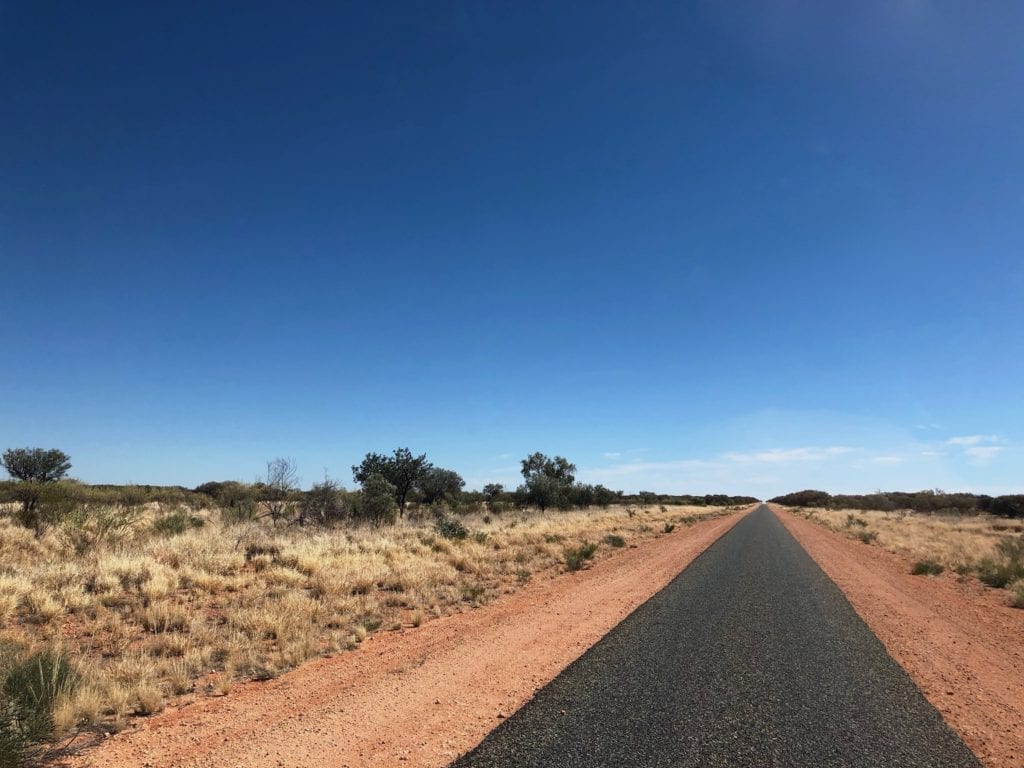 The Tanami Road is tar for the first 250km from Alice Springs.