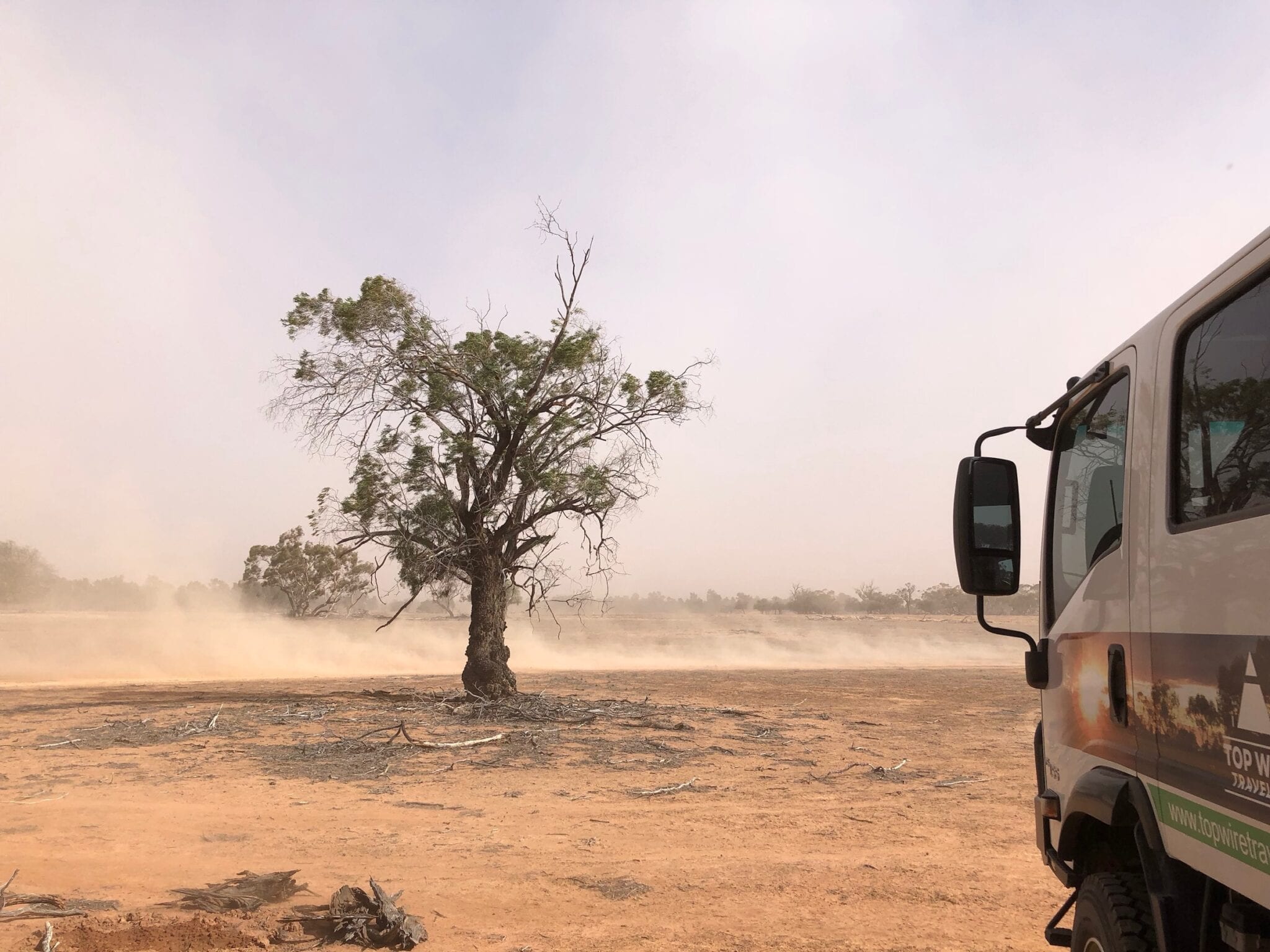 A dust storm. NSW drought.