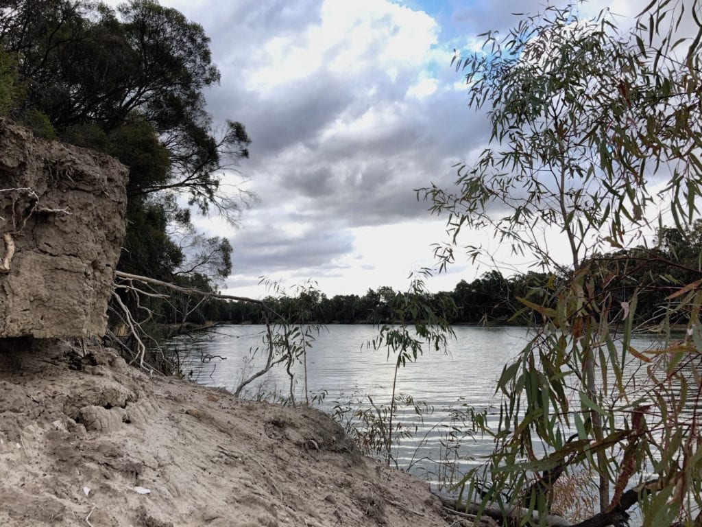 Camping on the Murray River at Murray Sunset National Park.