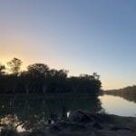 Sunrise over the Murray River at Murray Sunset National Park.